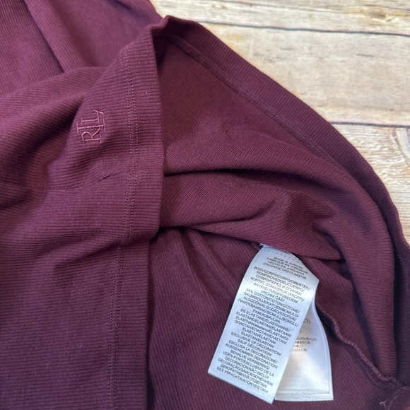 Lauren Ralph Lauren Cotton-Blend Tank Top burgundy M - Picture 4 of 4